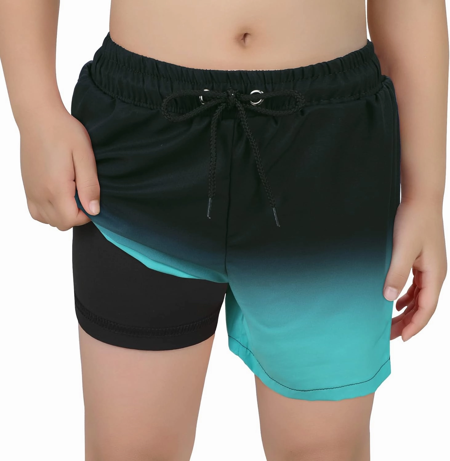 Century Star Boys Swim Trunks with Compression Liner Boys Bathing Suit Toddler Swim Trunks Beach Board Shorts Swimwear