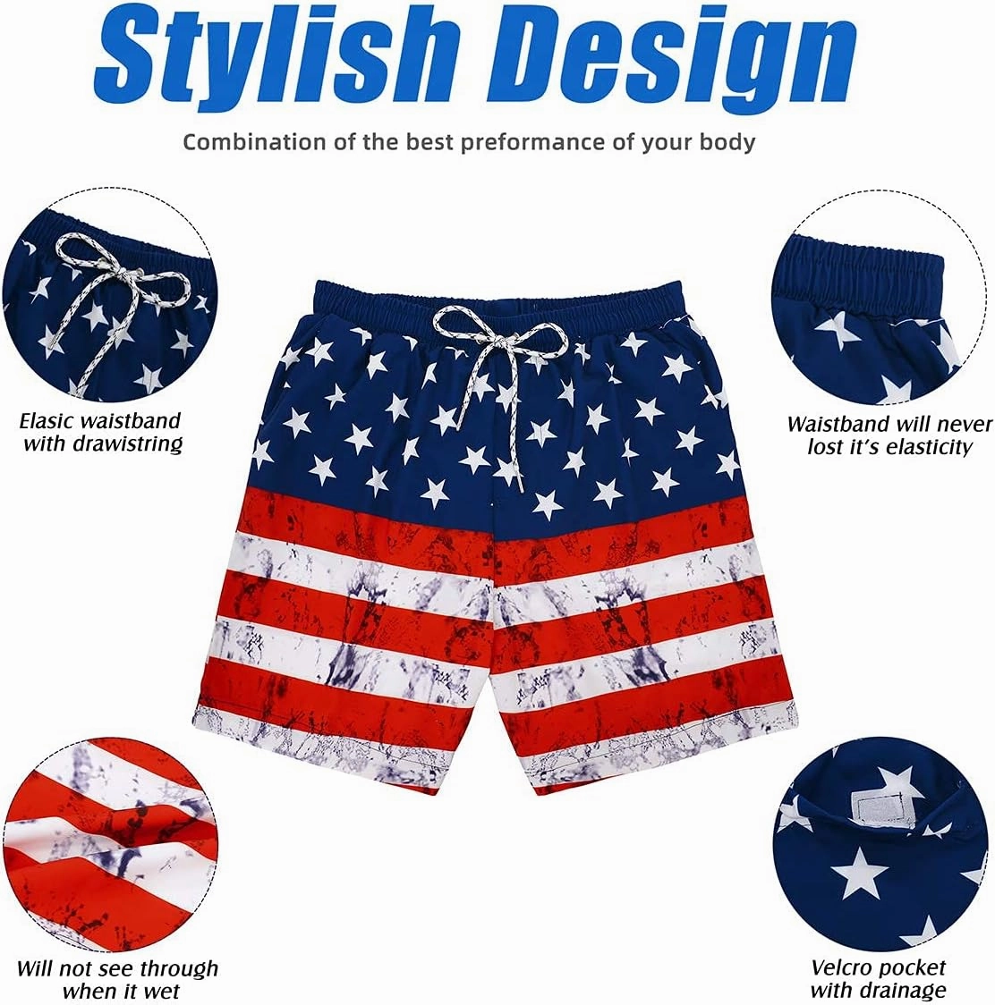 Century Star Mens Swim Trunks Quick Dry Swim Shorts Beachwear for Men Summer Holiday