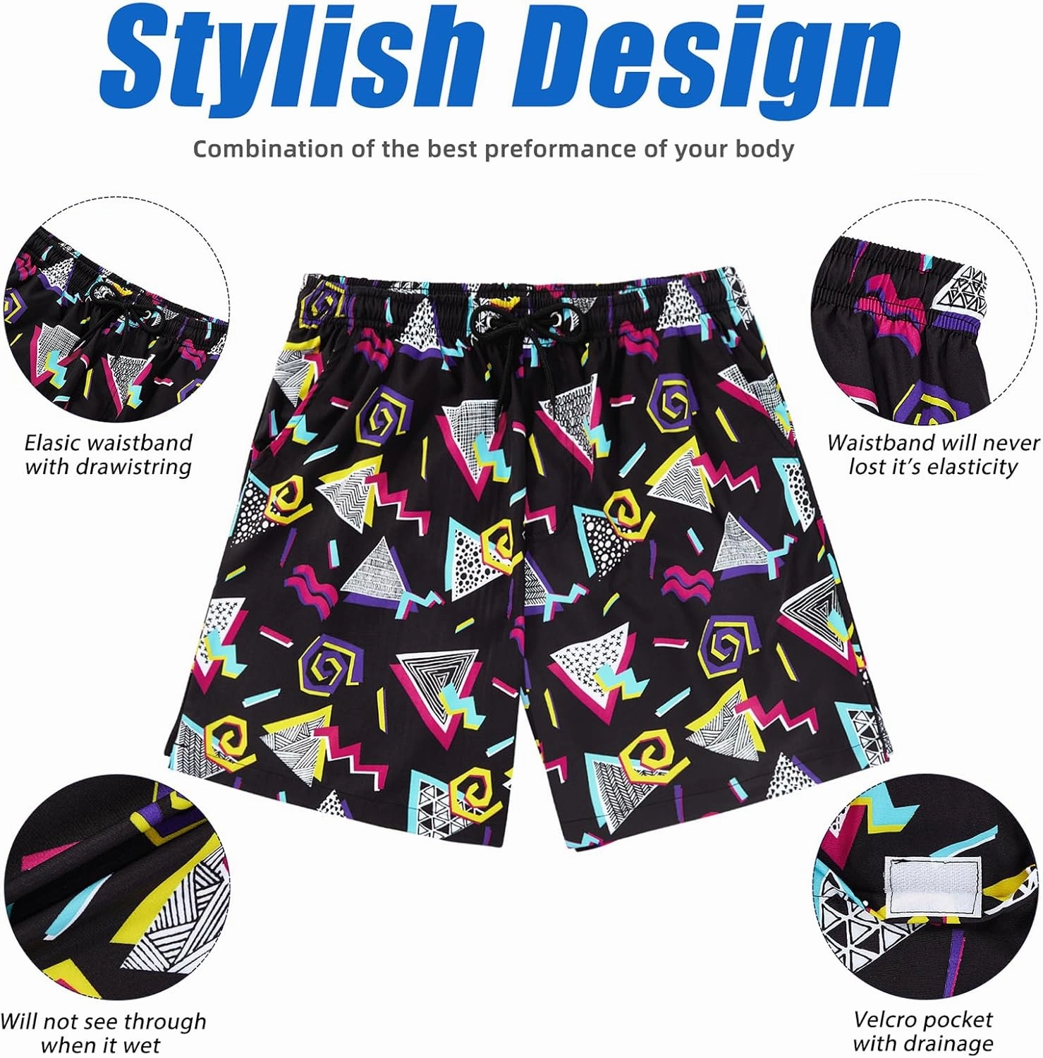 Century Star Mens Swim Trunks Quick Dry Swim Shorts Beachwear for Men Summer Holiday