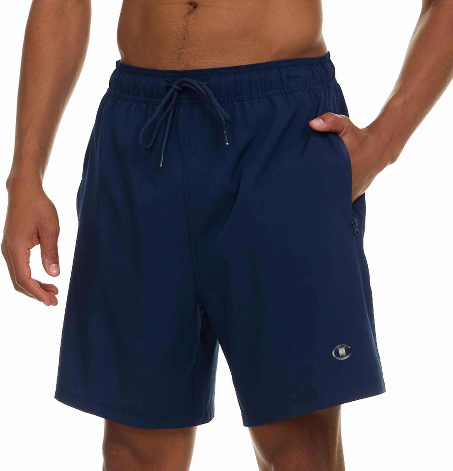 Champion Mens Swim Trunks with Compression Liner, 2 in 1 Mens Bathing Suit Shorts, 7 Inch Inseam Board Shorts for Swimming