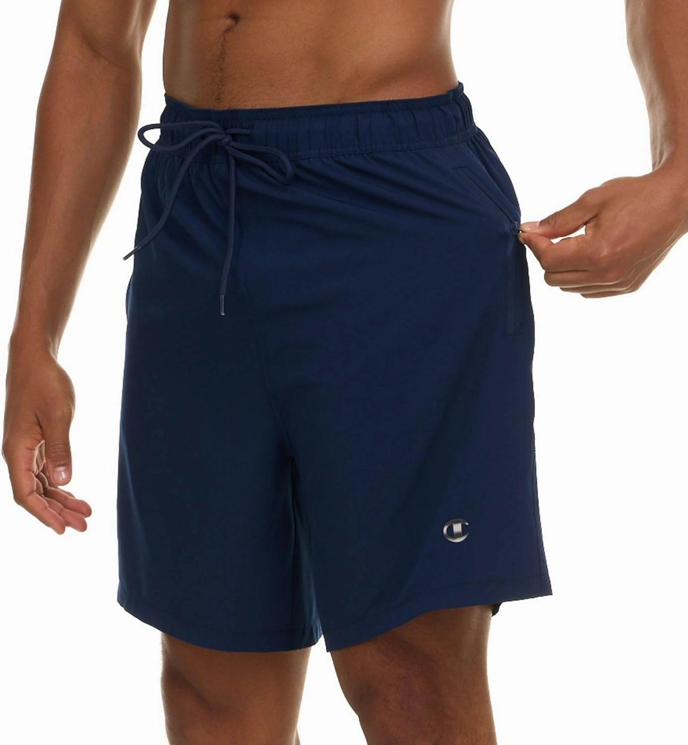 Champion Mens Swim Trunks with Compression Liner, 2 in 1 Mens Bathing Suit Shorts, 7 Inch Inseam Board Shorts for Swimming