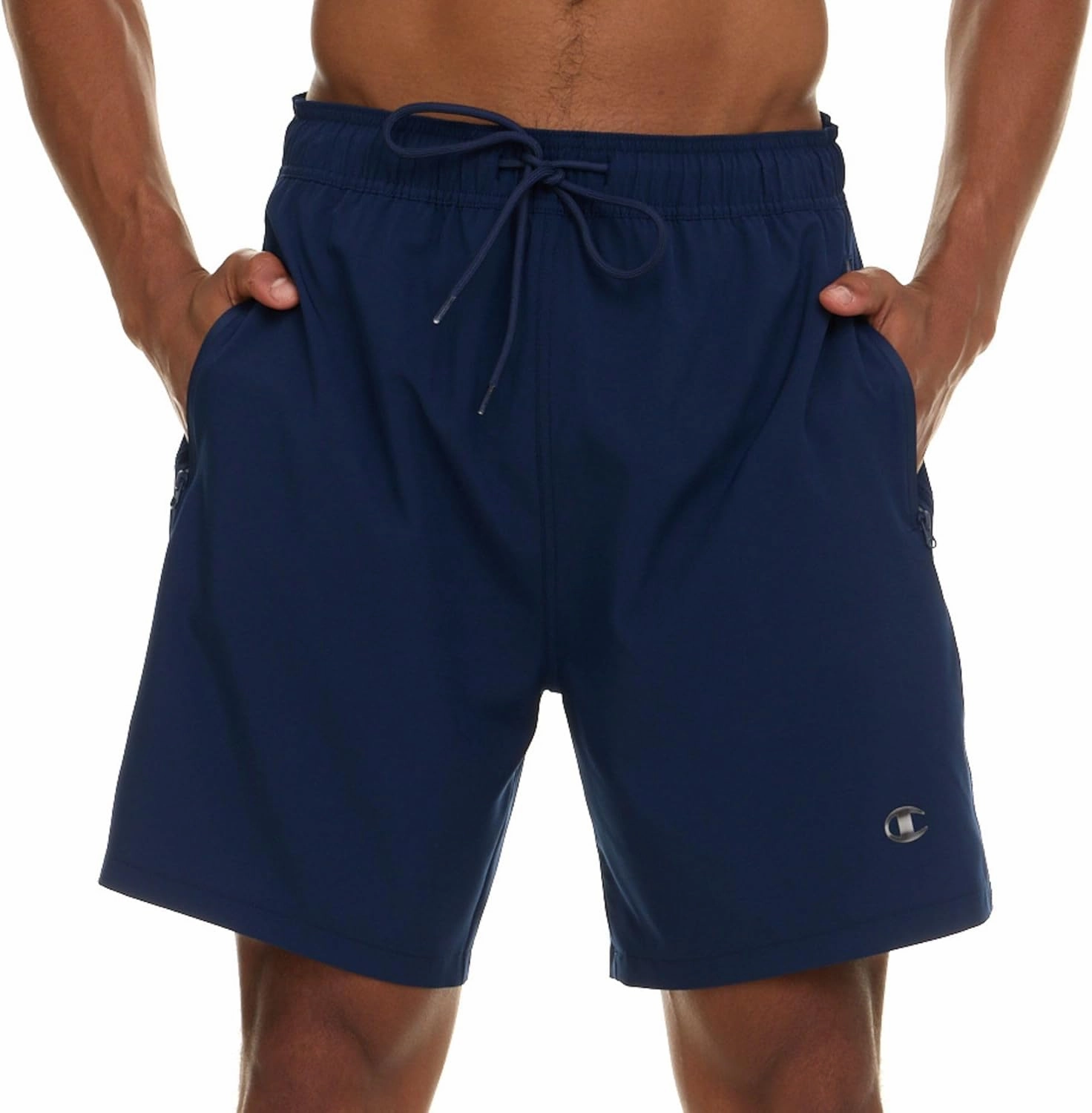 Champion Mens Swim Trunks with Compression Liner, 2 in 1 Mens Bathing Suit Shorts, 7 Inch Inseam Board Shorts for Swimming