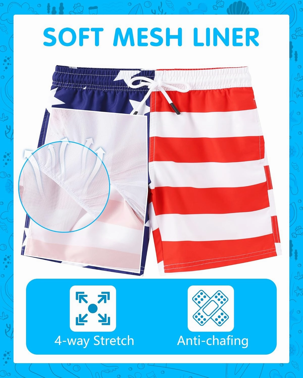 CJMJXPH Boys Swim Trunks Toddler Swim Shorts Little Boys Bathing Suit Swimsuit Swimwear