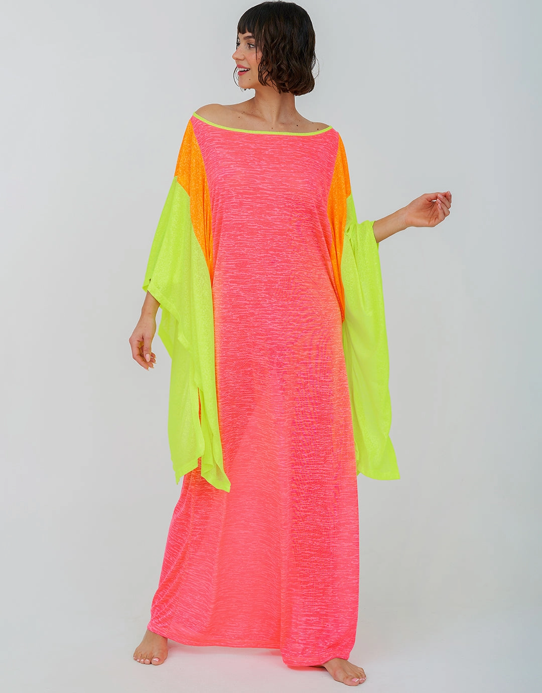 Clara Butterfly Kaftan - Hot Pink