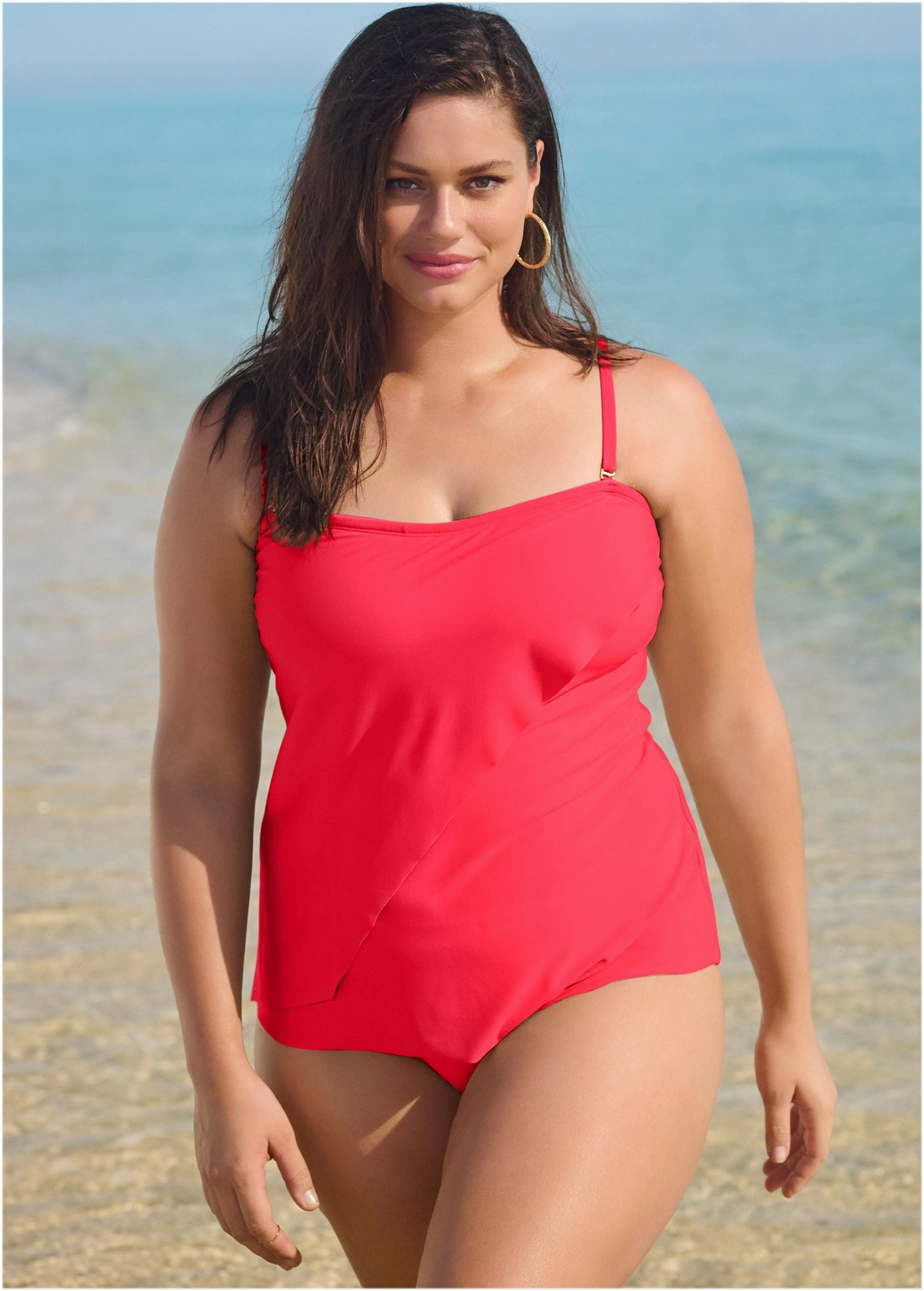 Classic Bandeau Tankini - Sweet Red
