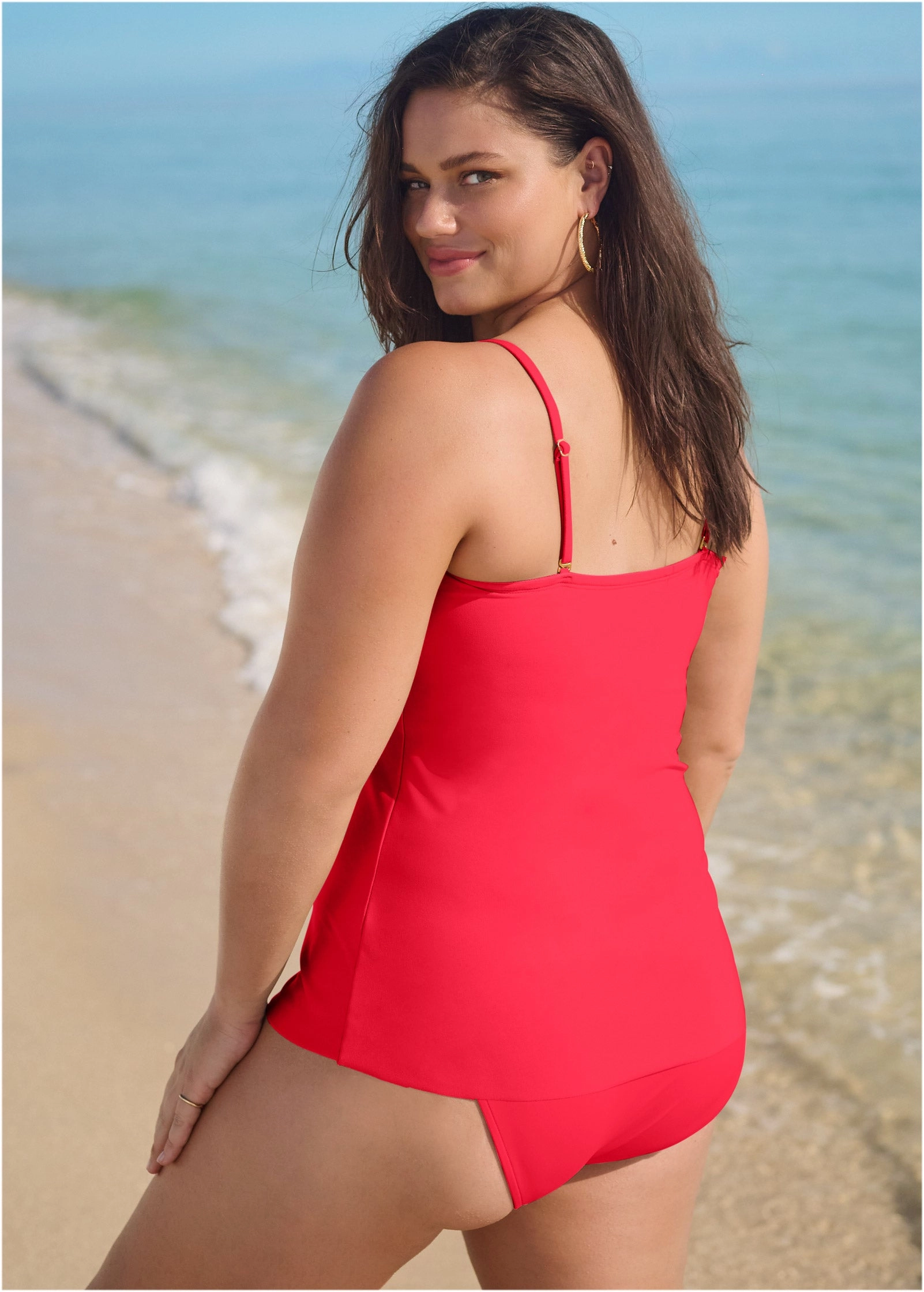 Classic Bandeau Tankini - Sweet Red