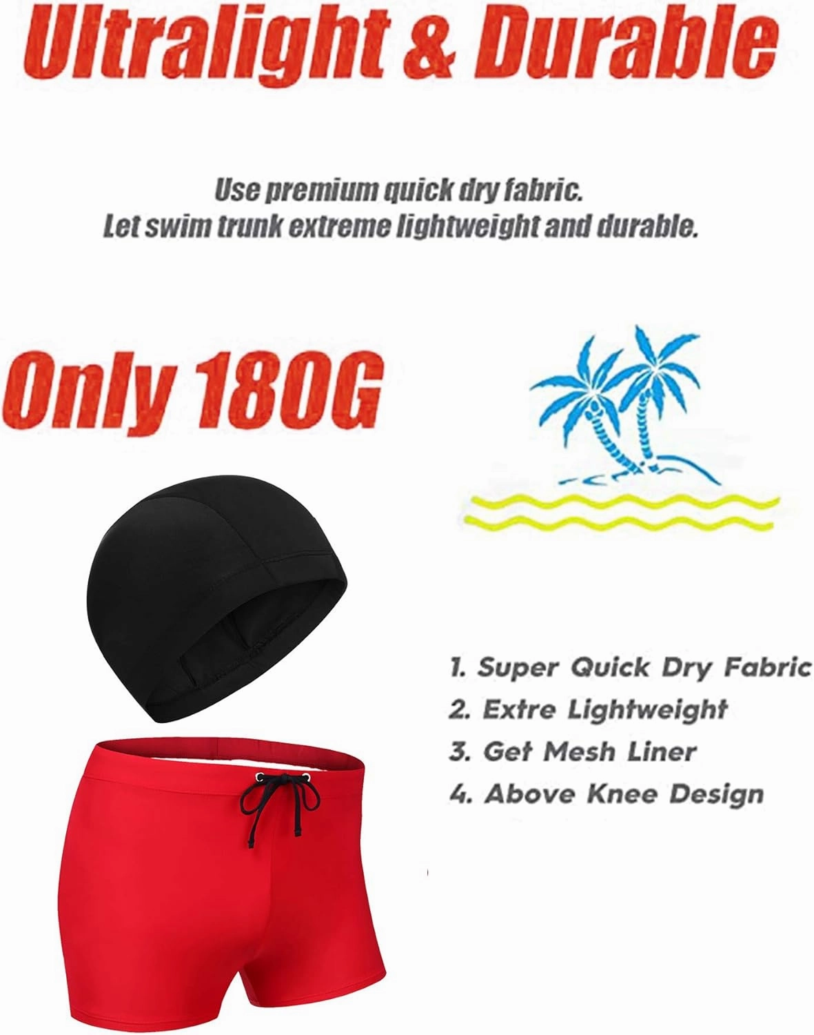 COOFANDY Men's Swimsuit Camo Quick Dry Mens Swimming Shorts Trunks with Pockets