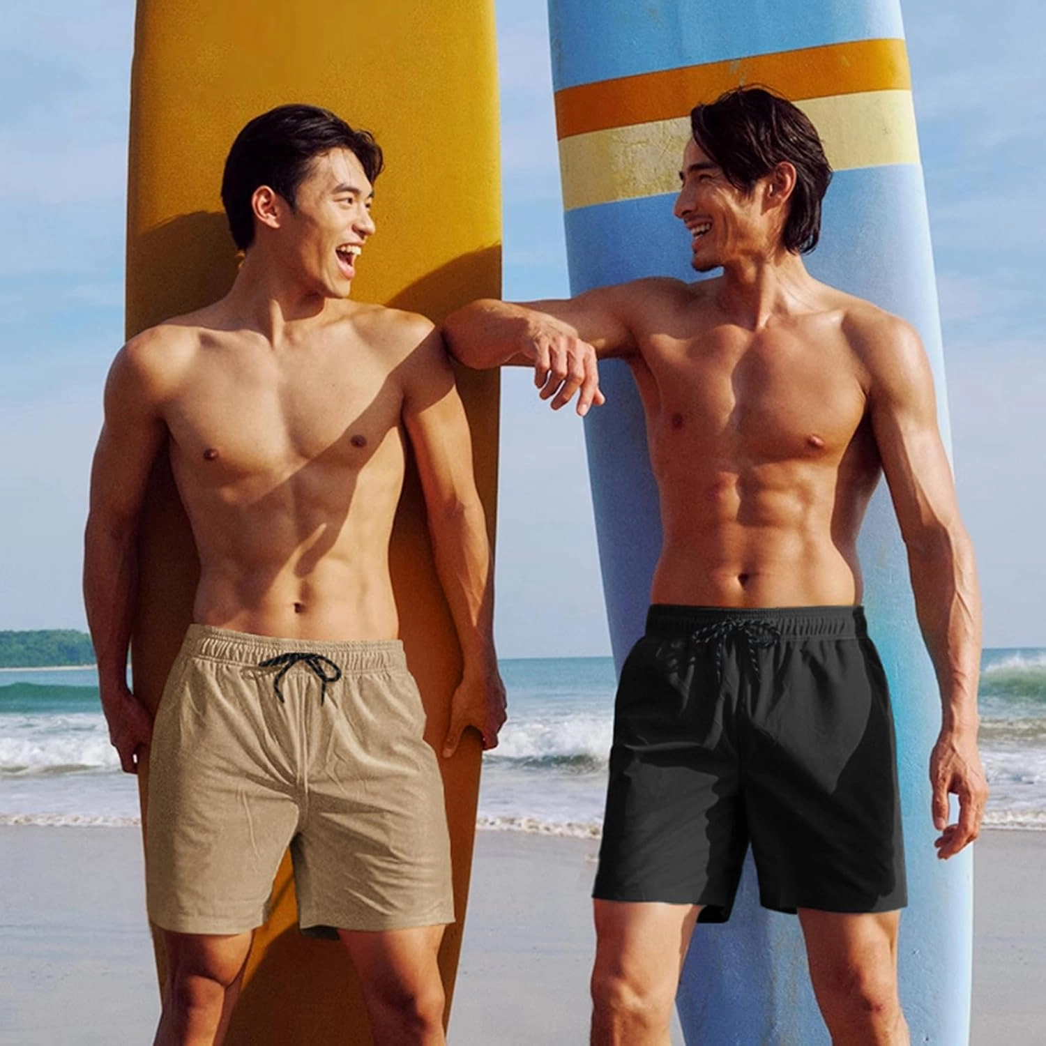 COOFANDY Men Swim Trunk with Compression Liner 2 in 1 Swimwear Bathing Suit Quick Dry Board Short