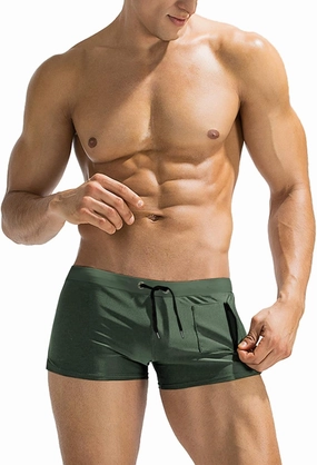 COOFANDY Mens Swim Trunks Swimwear Bathing Suit Swim Brief Square Leg Board Short S-3XL