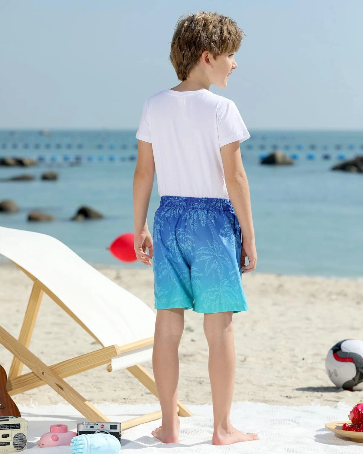 Cozople Boys Swim Trunks Compression Liner Swim Shorts Quick Dry Bathing Suit with Boxer Brief Swimwear 2-20T