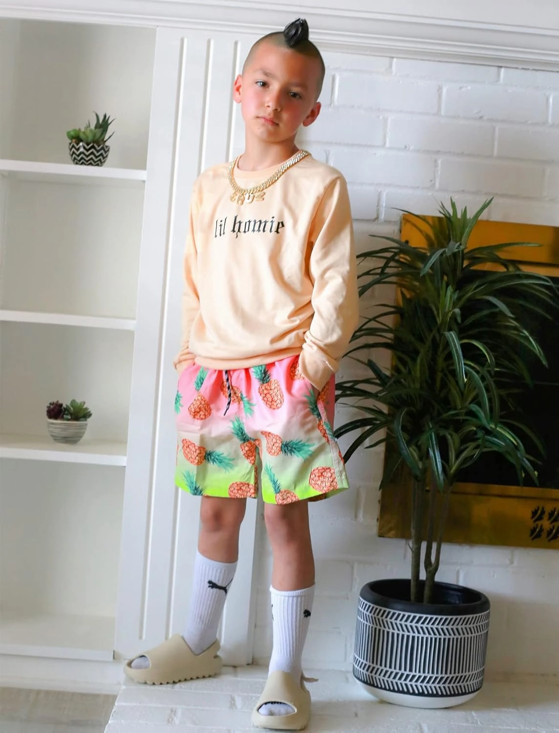 Cozople Boys Swim Trunks Compression Liner Swim Shorts Quick Dry Bathing Suit with Boxer Brief Swimwear 2-20T