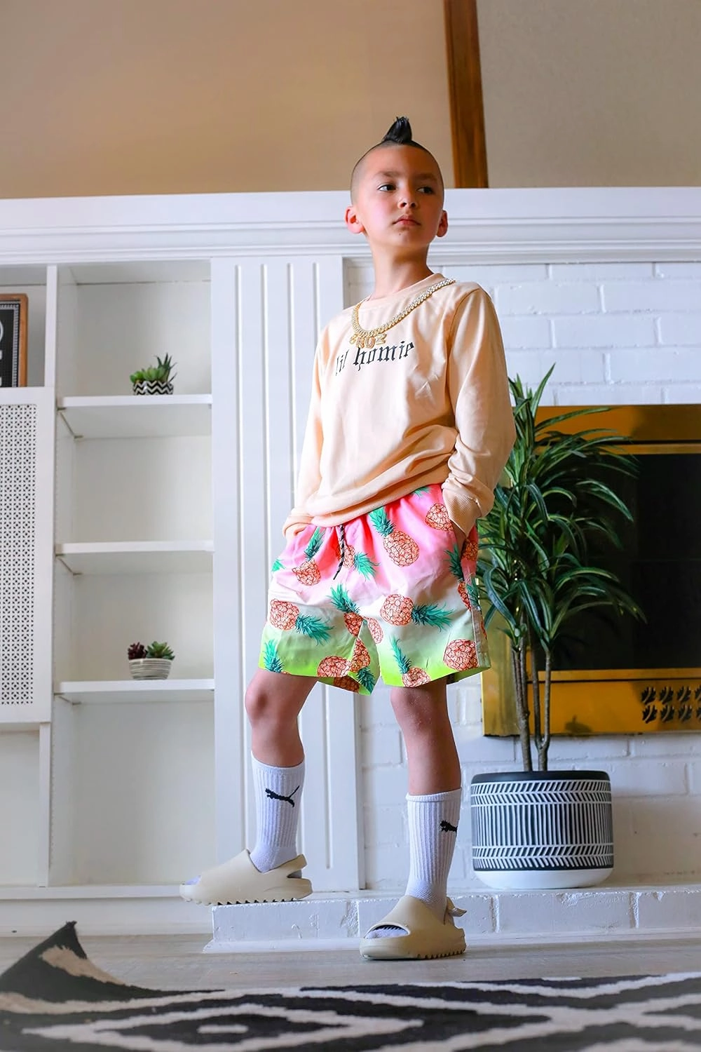 Cozople Boys Swim Trunks Compression Liner Swim Shorts Quick Dry Bathing Suit with Boxer Brief Swimwear 2-20T