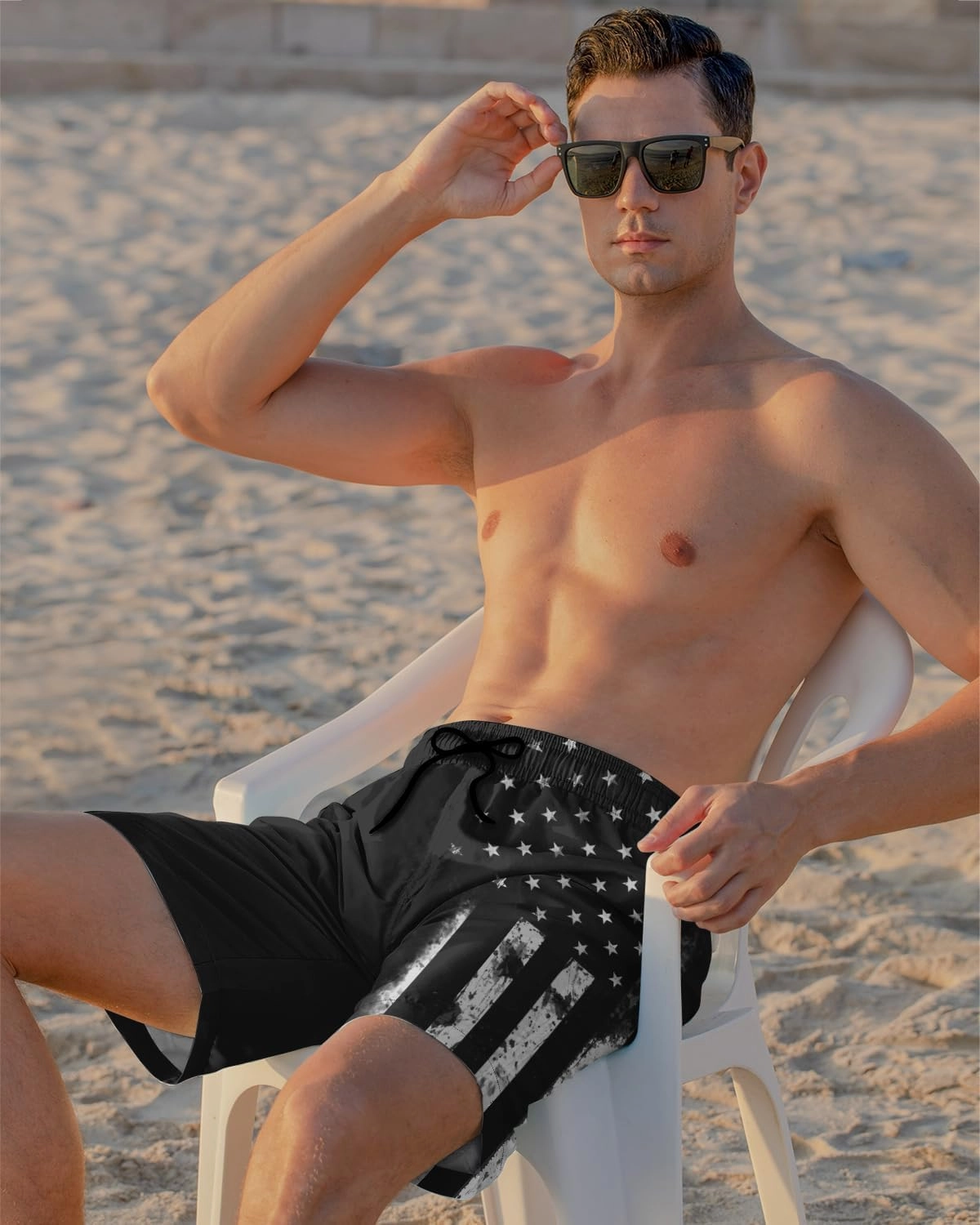 Cozople Mens Swimming Trunks with Compression Liner Swim Shorts 7 inch Quick Dry Bathing Suit Anti Chafe Boardshorts