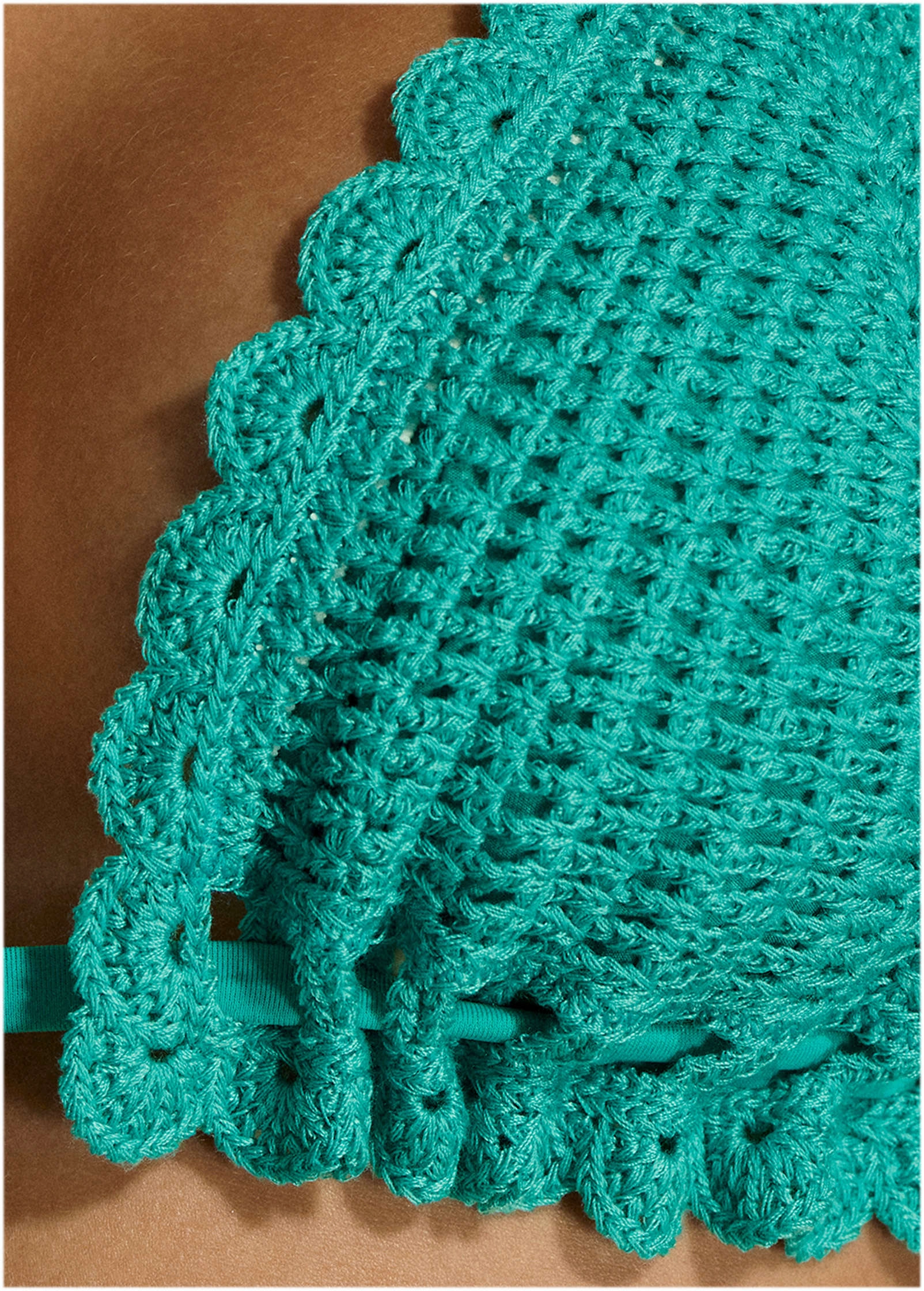 Crochet Bahamas Triangle Top - Tropical Green