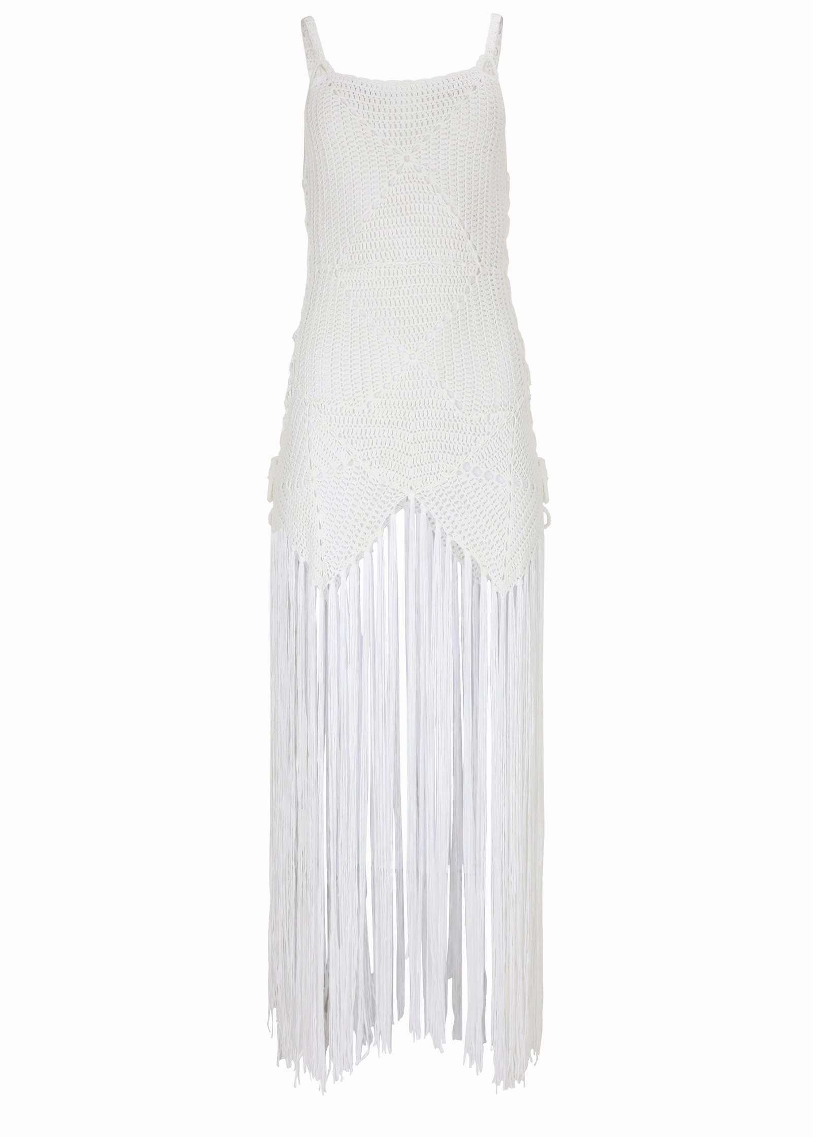 Crochet Cover-Up Dress - White