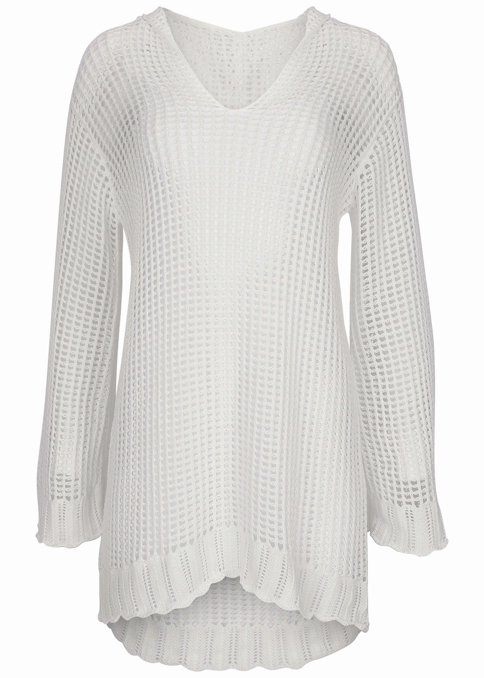 Crochet Cover-Up Dress - White