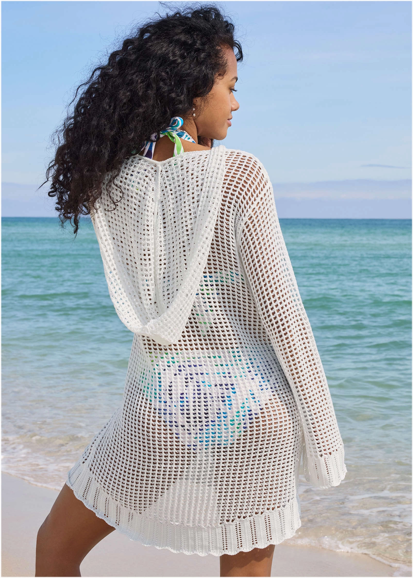Crochet Cover-Up Dress - White