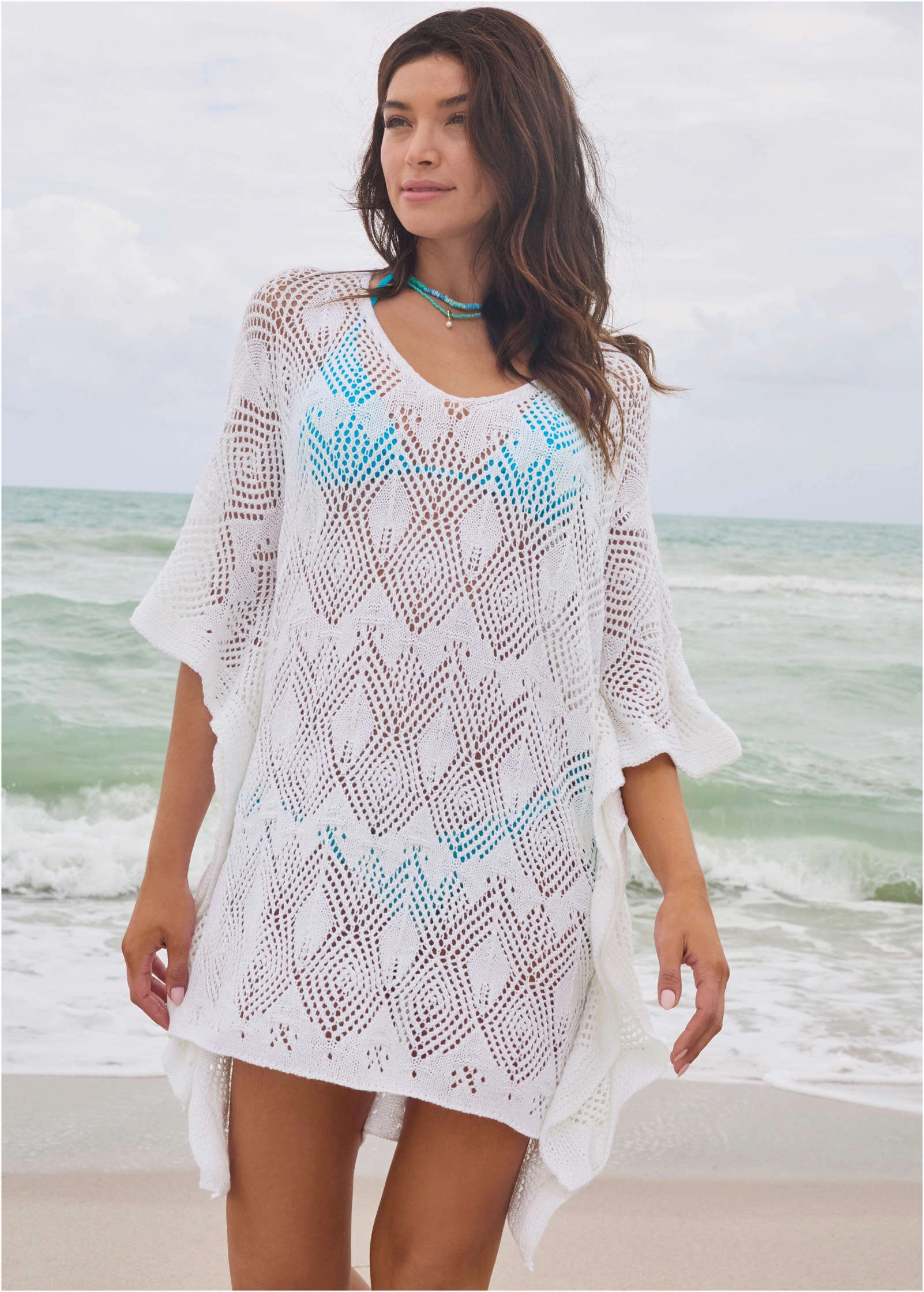 Crochet Cover-Up Tunic - White