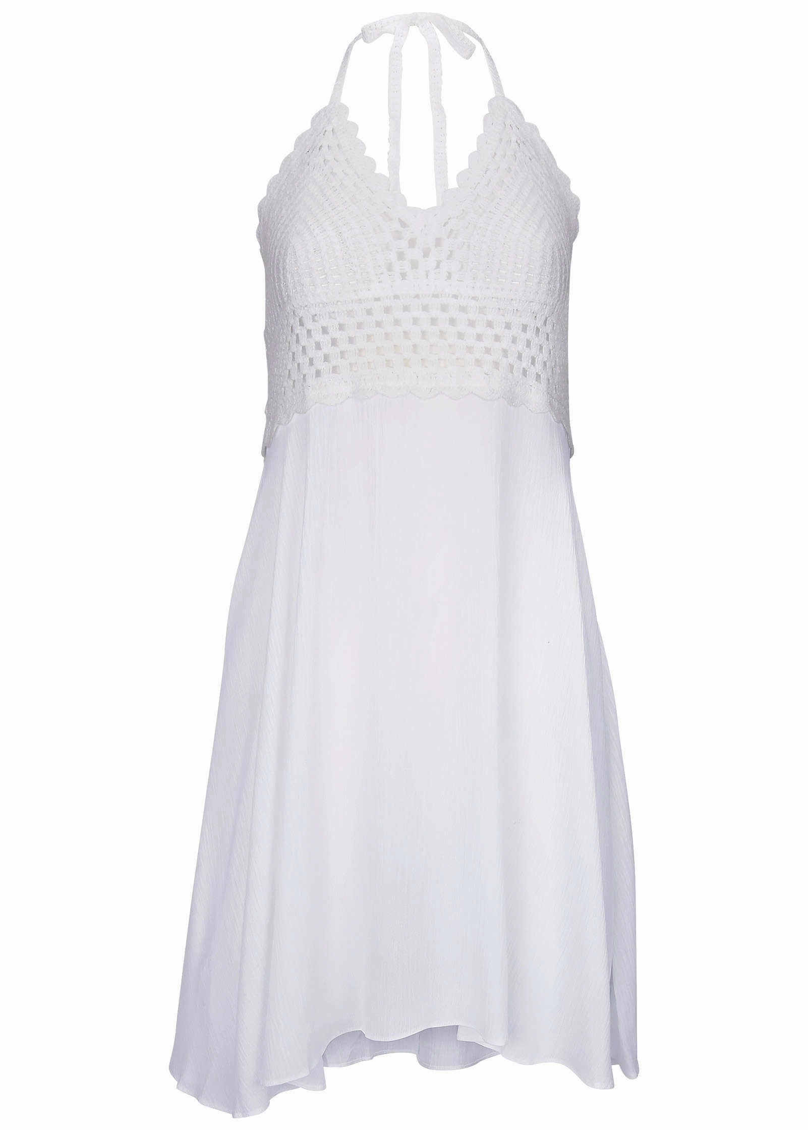 Crochet Top Cover-Up Dress - White