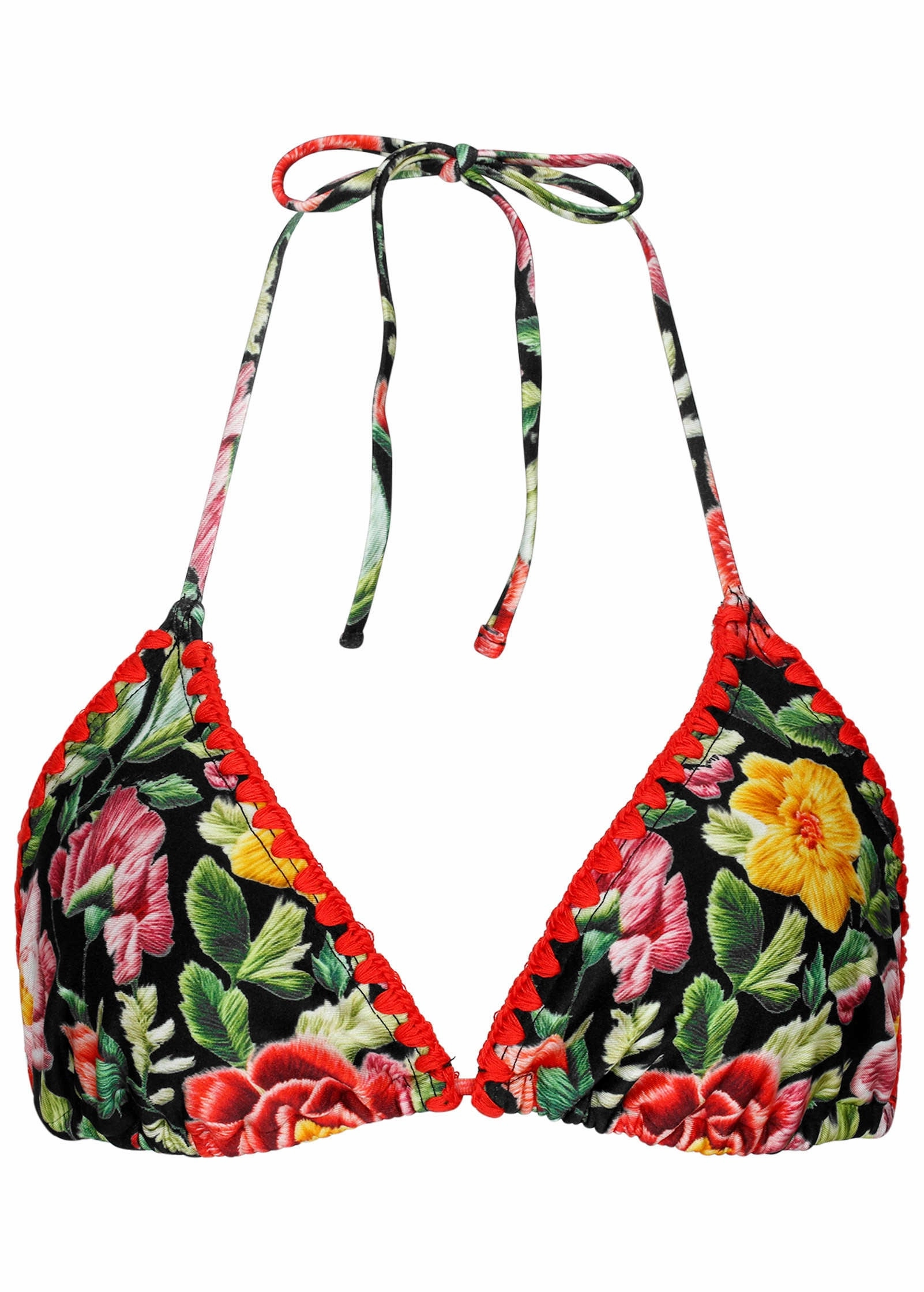 Crochet Trim Bahamas Triangle Top - Havana Garden