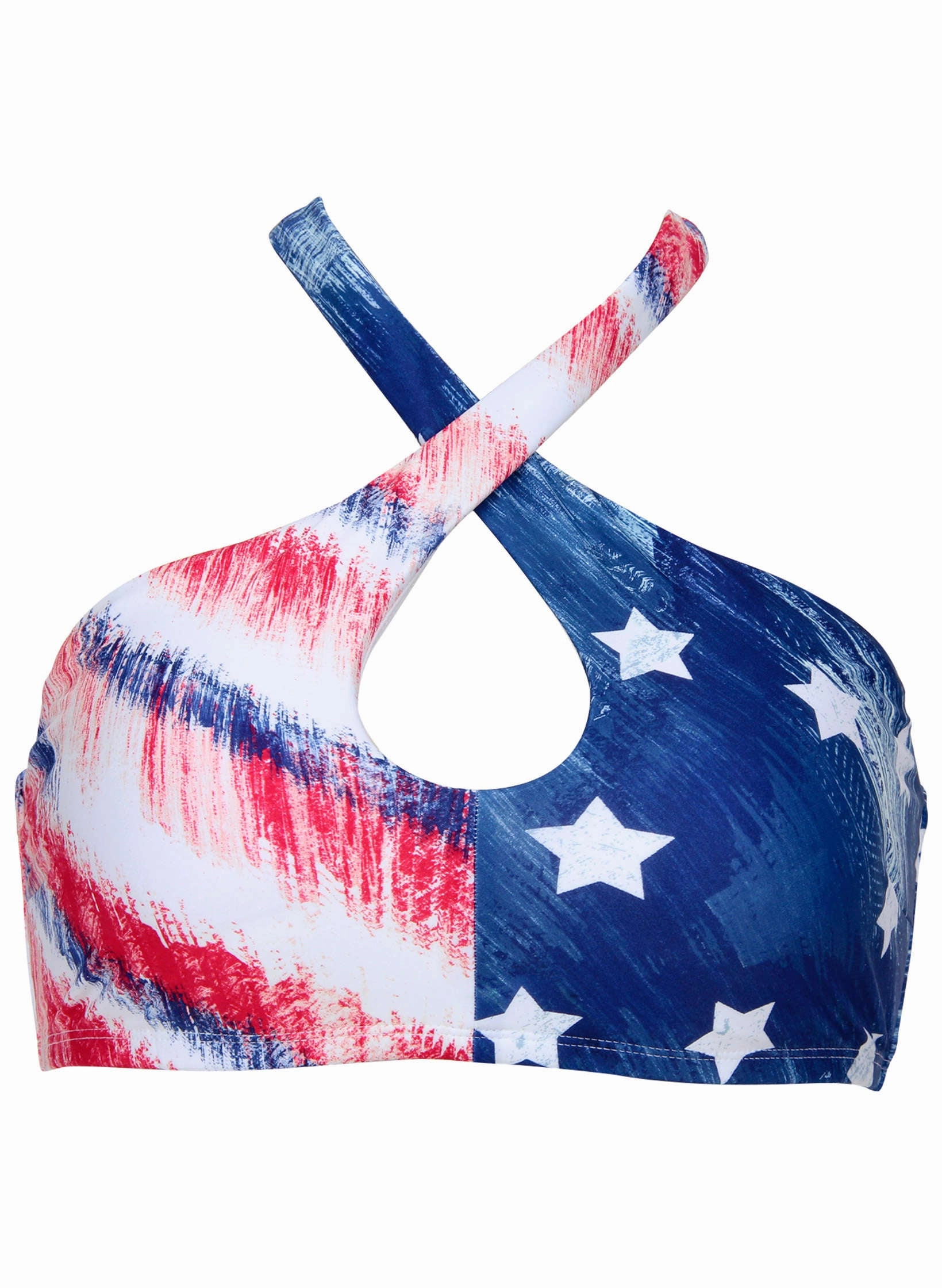 Cross Front Halter Top - Boardwalk Flag Small