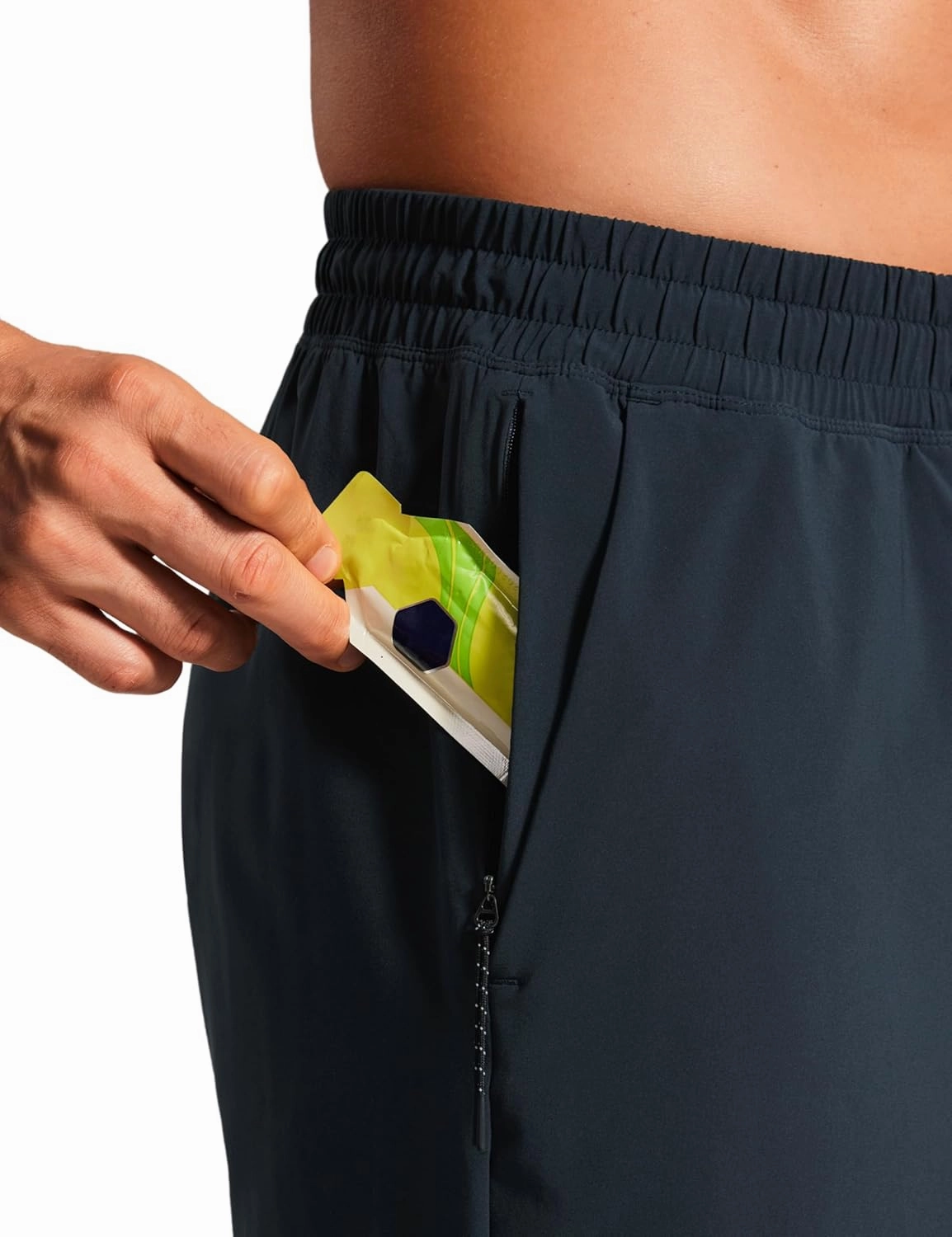 CRZ YOGA Mens Swim Trunks 7'' Quick Dry Mesh Lining Athletic Casual Swimwear Shorts with Zipper Pockets