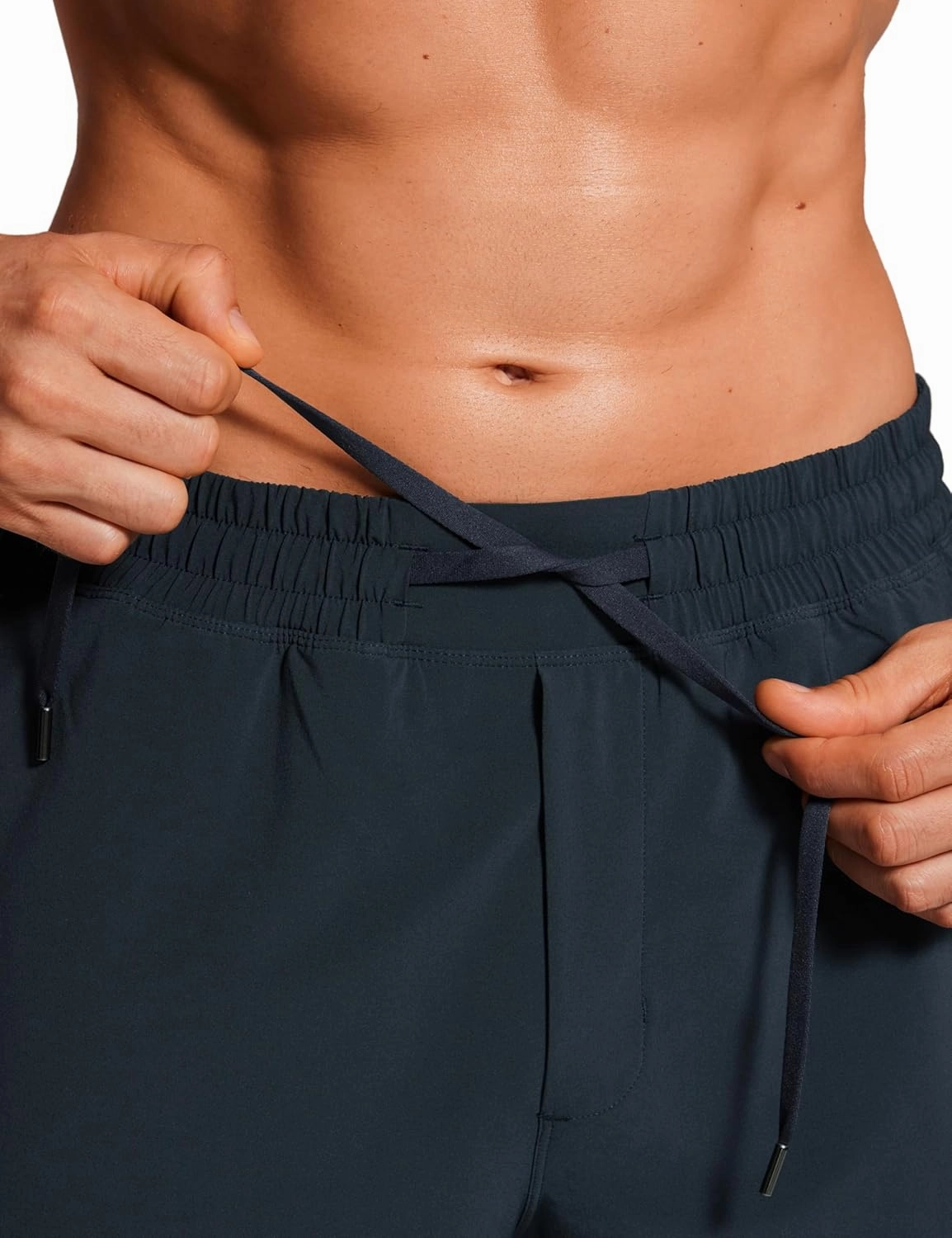 CRZ YOGA Mens Swim Trunks 7'' Quick Dry Mesh Lining Athletic Casual Swimwear Shorts with Zipper Pockets