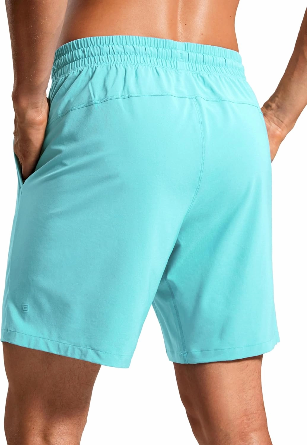 CRZ YOGA Mens Swim Trunks 7'' Quick Dry Mesh Lining Athletic Casual Swimwear Shorts with Zipper Pockets