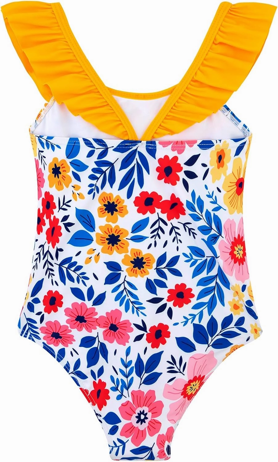 DAXIANG Girls Ruffles One Piece Swimsuits Quick Dry Beach Sport Swimwear Toddler Kids Mermaid Unicorn Bathing Suit 4-10 Years