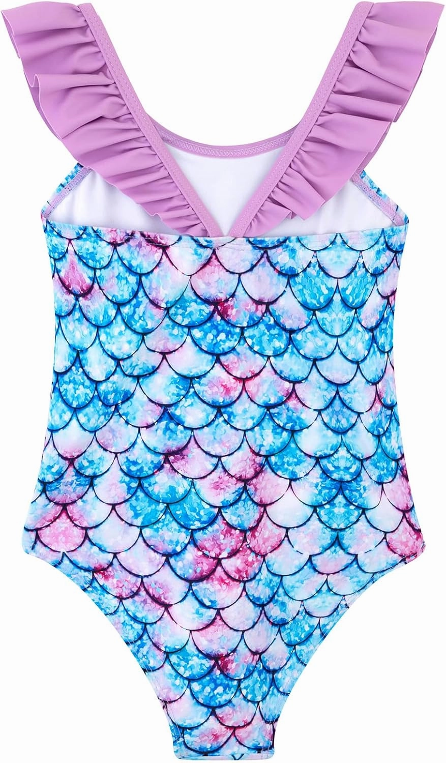 DAXIANG Girls Ruffles One Piece Swimsuits Quick Dry Beach Sport Swimwear Toddler Kids Mermaid Unicorn Bathing Suit 4-10 Years