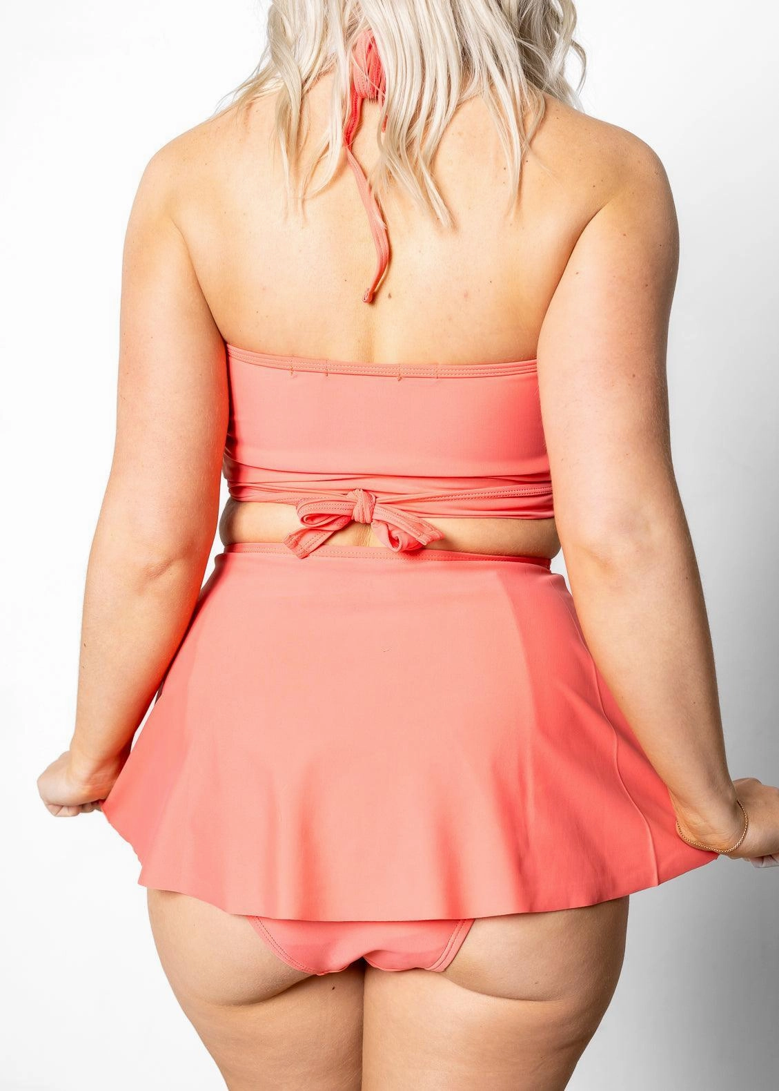 Deep Coral | Detached Short Skirt