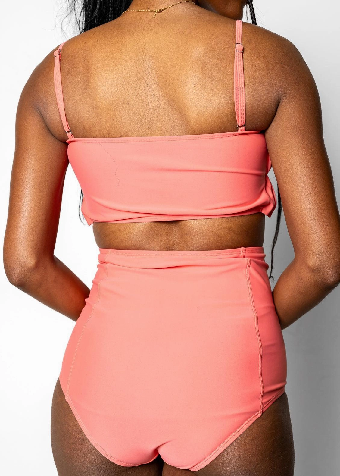 Deep Coral | Extended High-Waisted Bottoms