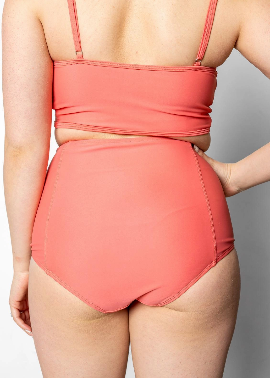 Deep Coral | High-Waisted Bottoms