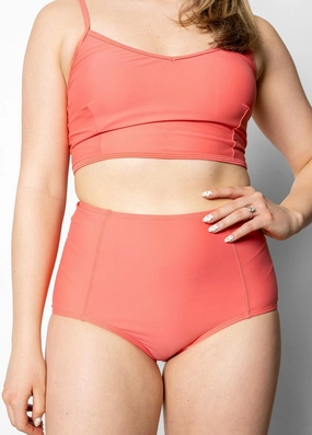 Deep Coral | High-Waisted Bottoms