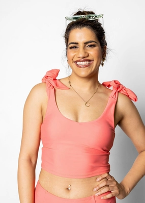 Deep Coral | Knot Top