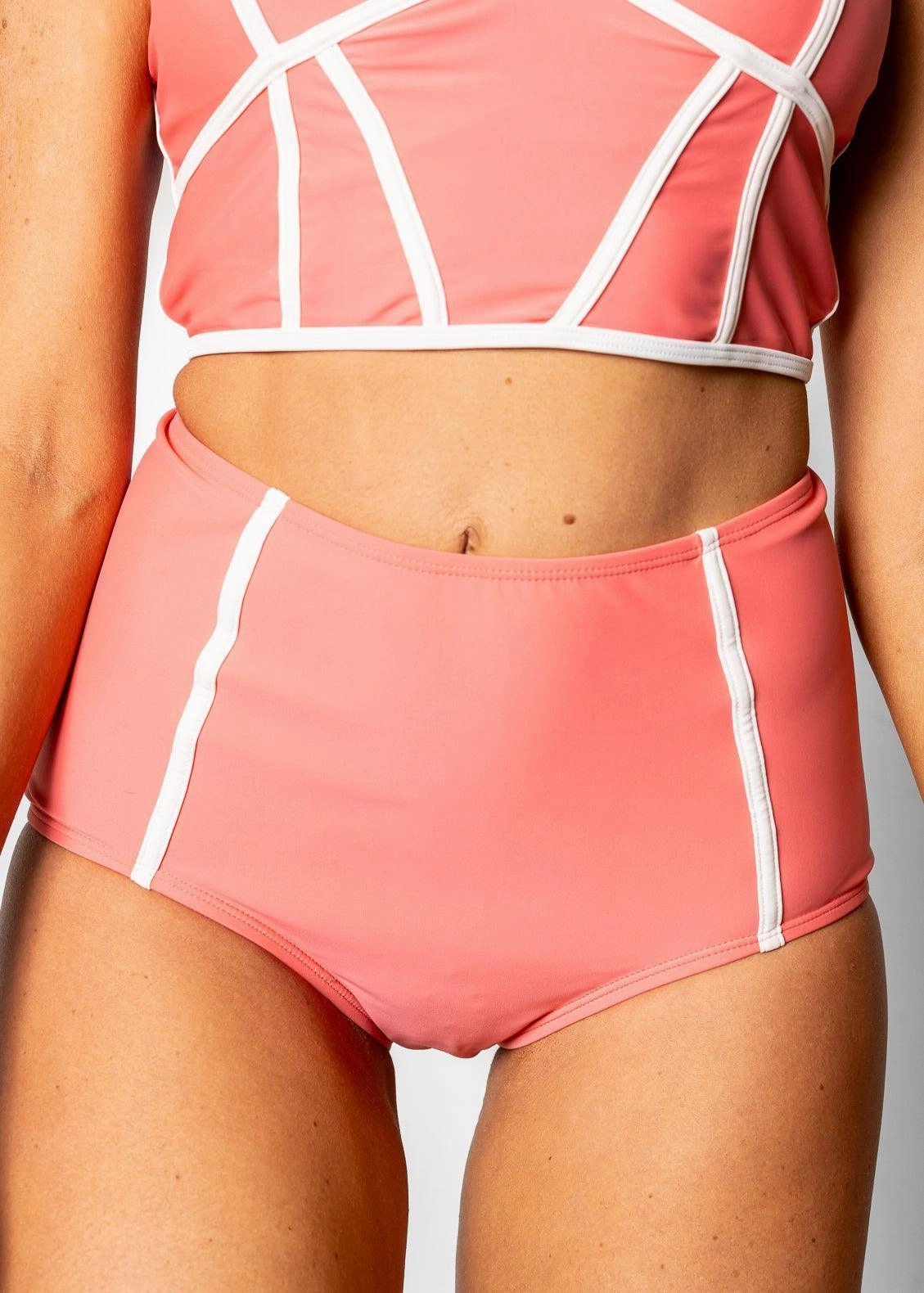 Deep Coral | Lined Up Bottoms