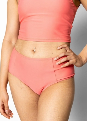 Deep Coral | Mid-Rise Bottoms