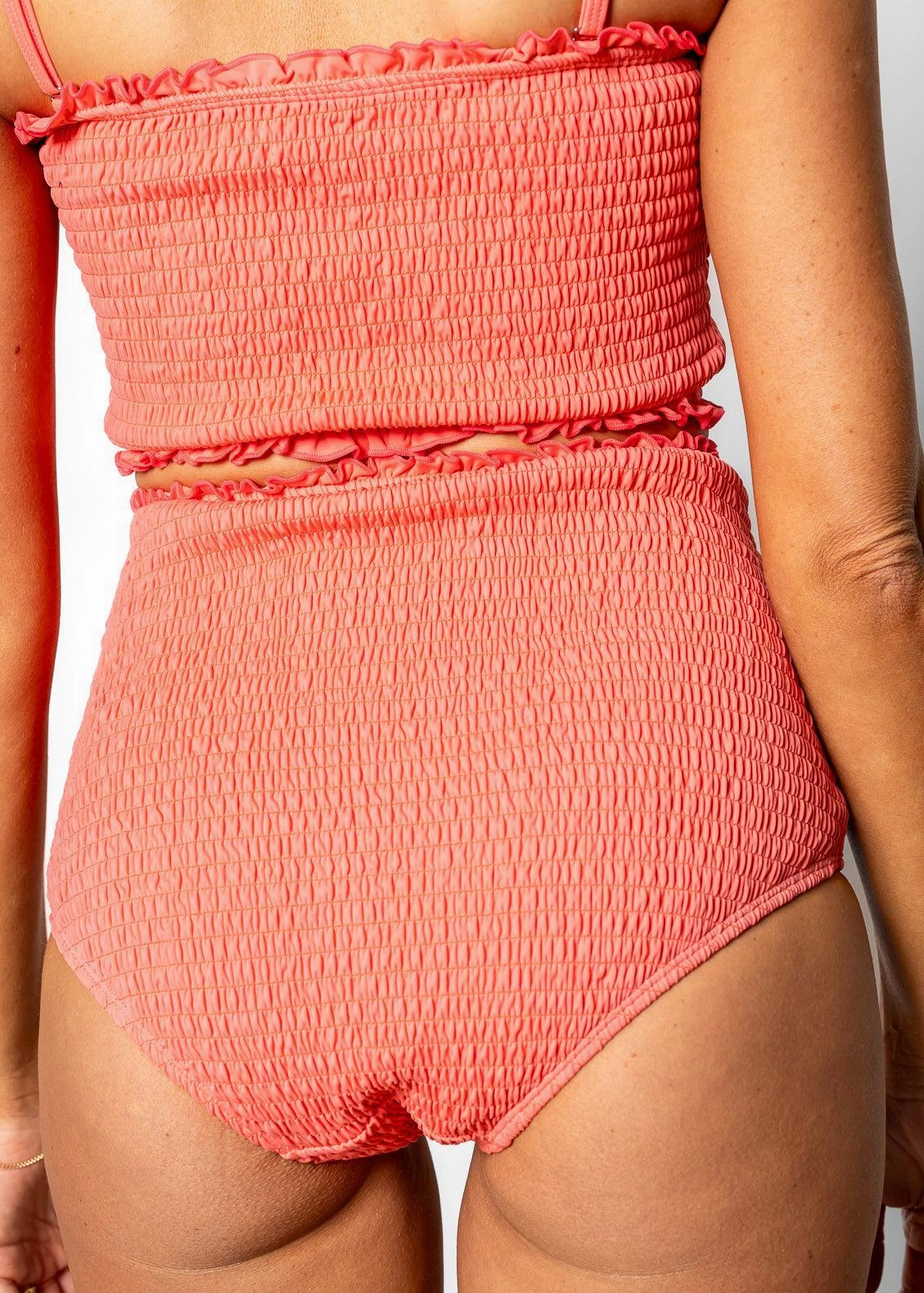 Deep Coral | Smocked Bottoms