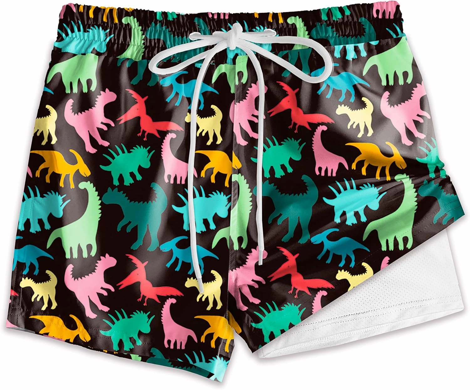 Deerose Boys Patriotic Swim Trunks with Compression Lined Kids Summer Beach Shorts 5-14 Years