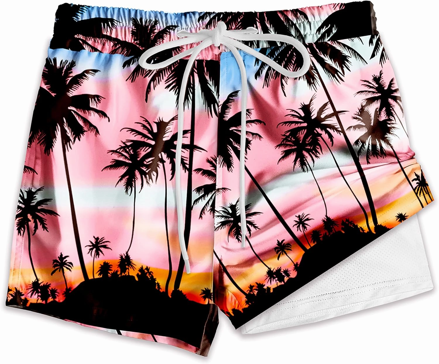 Deerose Boys Patriotic Swim Trunks with Compression Lined Kids Summer Beach Shorts 5-14 Years