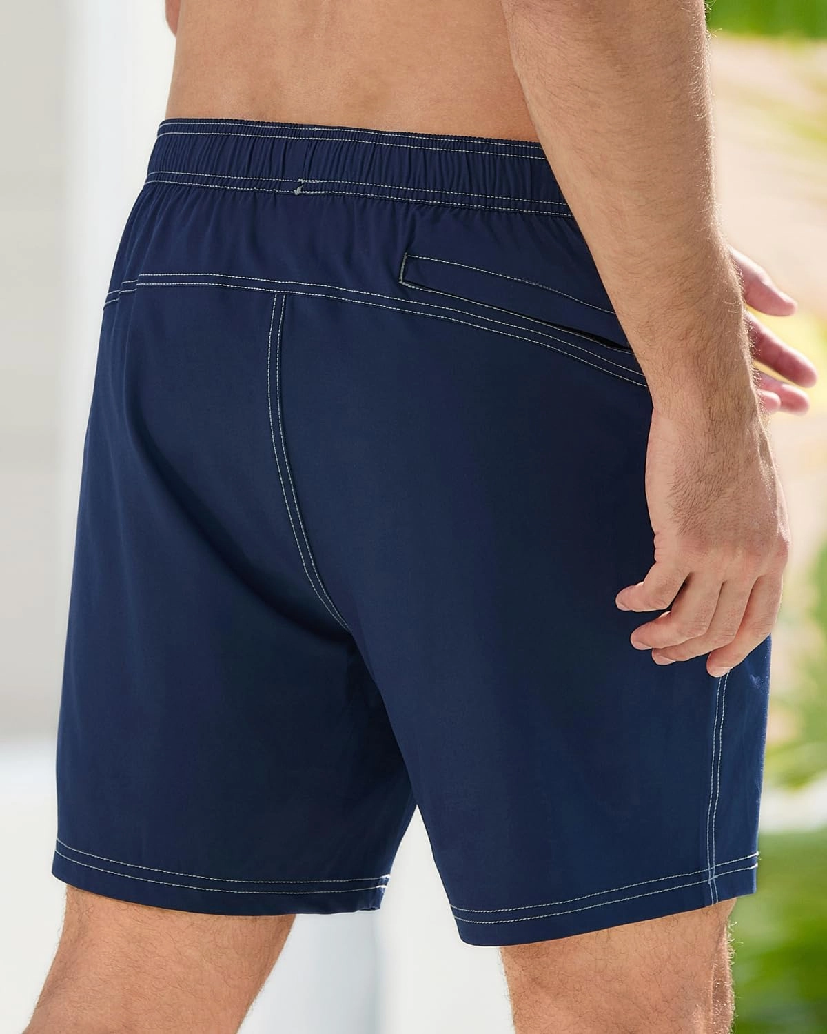 difficort Mens Swim Trunks with Compression Liner Quick-Dry Bathing Suit with Zipper Pockets