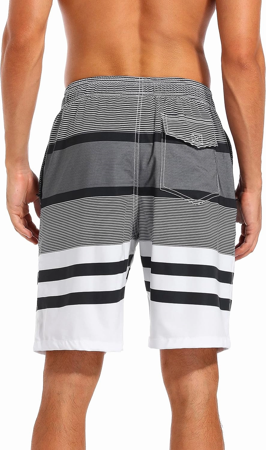 difficort Mens Swim Trunks with Compression Liner Quick Dry Bathing Suits Shorts with Zipper Pockets