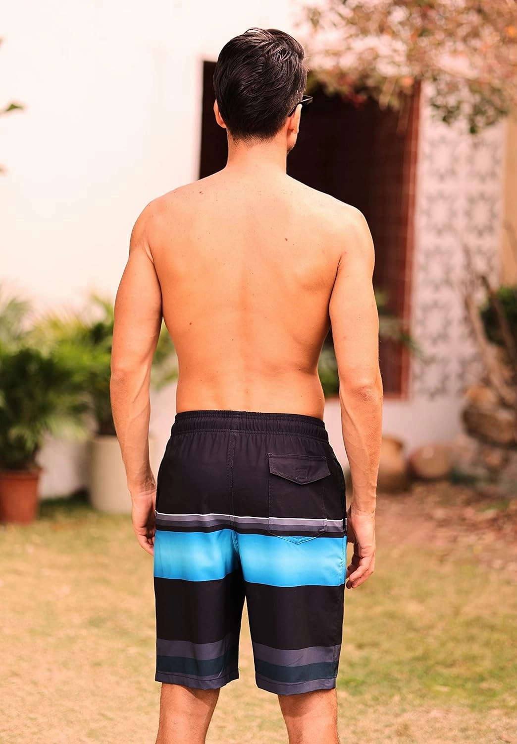 difficort Mens Swim Trunks with Compression Liner Quick Dry Bathing Suits Shorts with Zipper Pockets