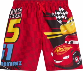 Disney Boys Swim Trunks - Cars Lightning McQueen Mickey Mouse Toy Story Buzz Lightyear Toddler Boy Swim Shorts (Sizes: 2T-7)