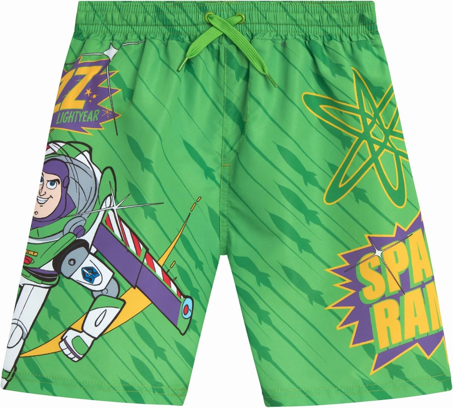 Disney Boys Swim Trunks - Cars Lightning McQueen Mickey Mouse Toy Story Buzz Lightyear Toddler Boy Swim Shorts (Sizes: 2T-7)