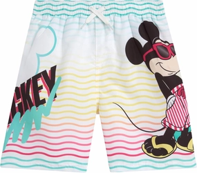 Disney Boys Swim Trunks - Cars Lightning McQueen Mickey Mouse Toy Story Buzz Lightyear Toddler Boy Swim Shorts (Sizes: 2T-7)