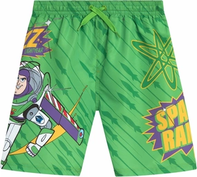 Disney Boys Swim Trunks - Cars Lightning McQueen Mickey Mouse Toy Story Buzz Lightyear Toddler Boy Swim Shorts (Sizes: 2T-7)