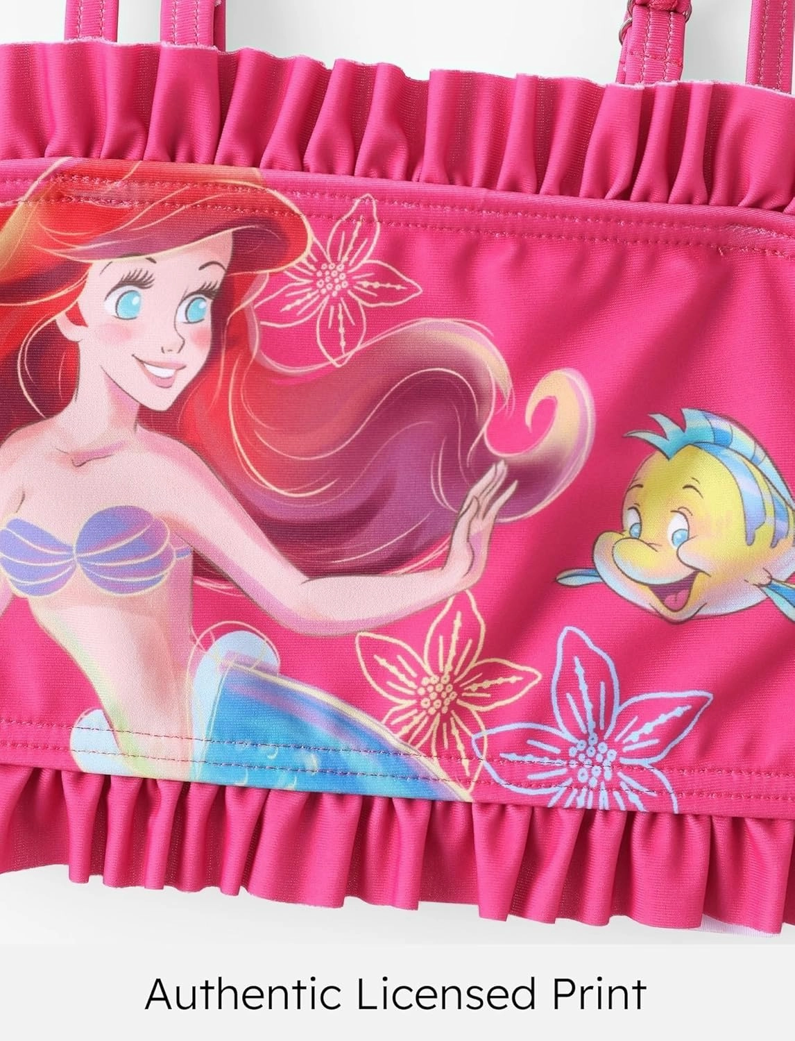 Disney Frozen Elsa Princess Minnie Ariel Girl 3 Piece Swimsuit Bikini Tankini Bathing Suit with Cover Up Set UPF 50  Swimwear