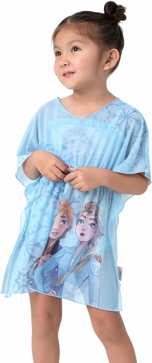 Disney Frozen Elsa Princess Minnie Ariel Girl 3 Piece Swimsuit Bikini Tankini Bathing Suit with Cover Up Set UPF 50  Swimwear