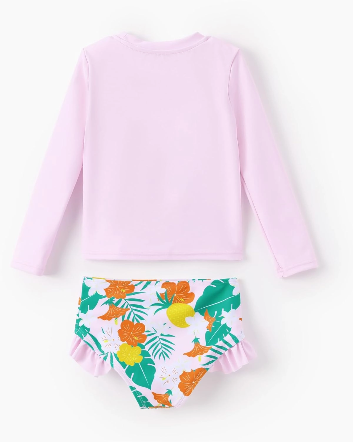 Disney Mickey and Friends Girl Two Piece Long Sleeve Swimsuit Rashguard Bathing Suit